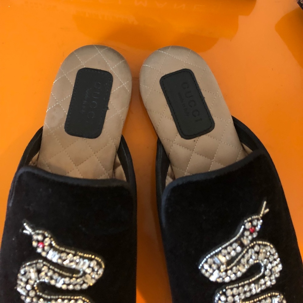 Gucci Velvet Slippers women size 5.5